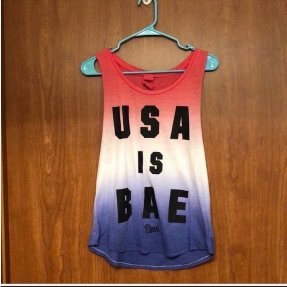 PINK Victoria's Secret Size Small USA Tank Top - Picture 6 of 7